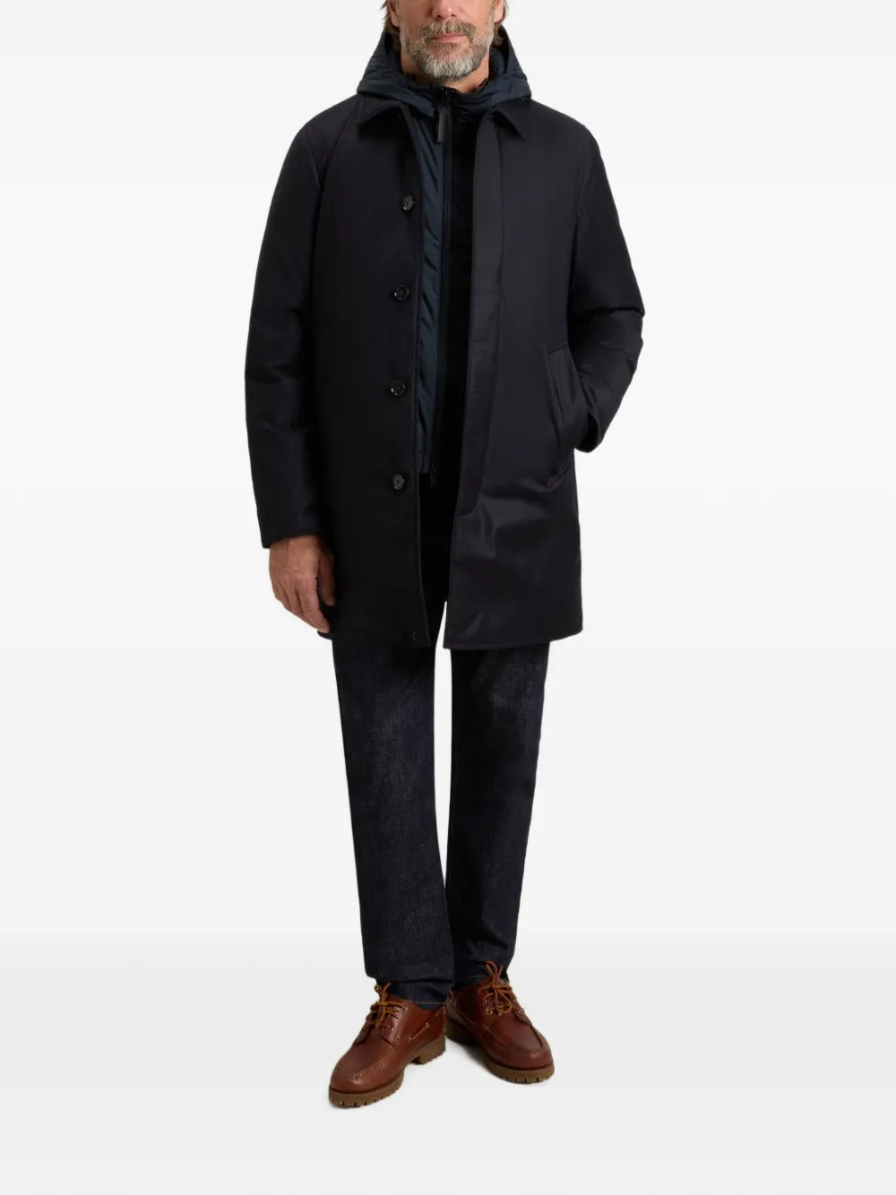 Woolrich Twee-in-één jas met capuchon Blauw