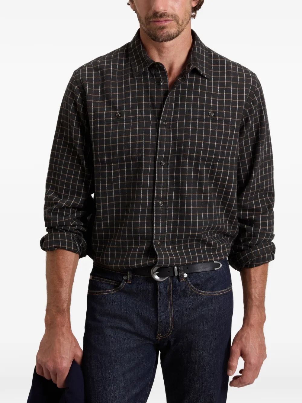Woolrich Warren geruit flanellen overhemd Zwart