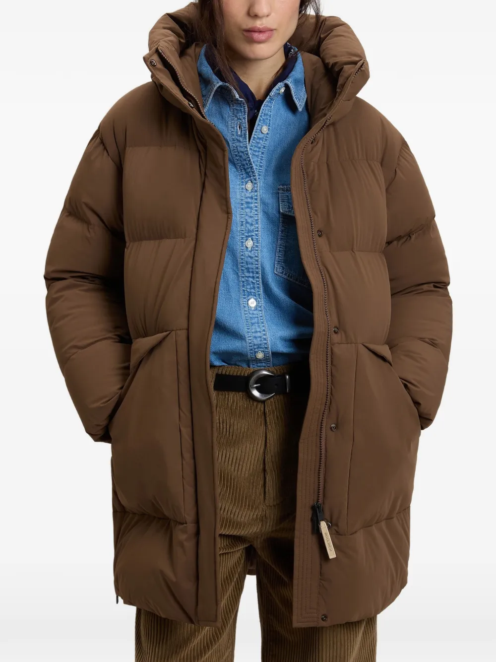 Woolrich Parka Madison con cappuccio - Marrone