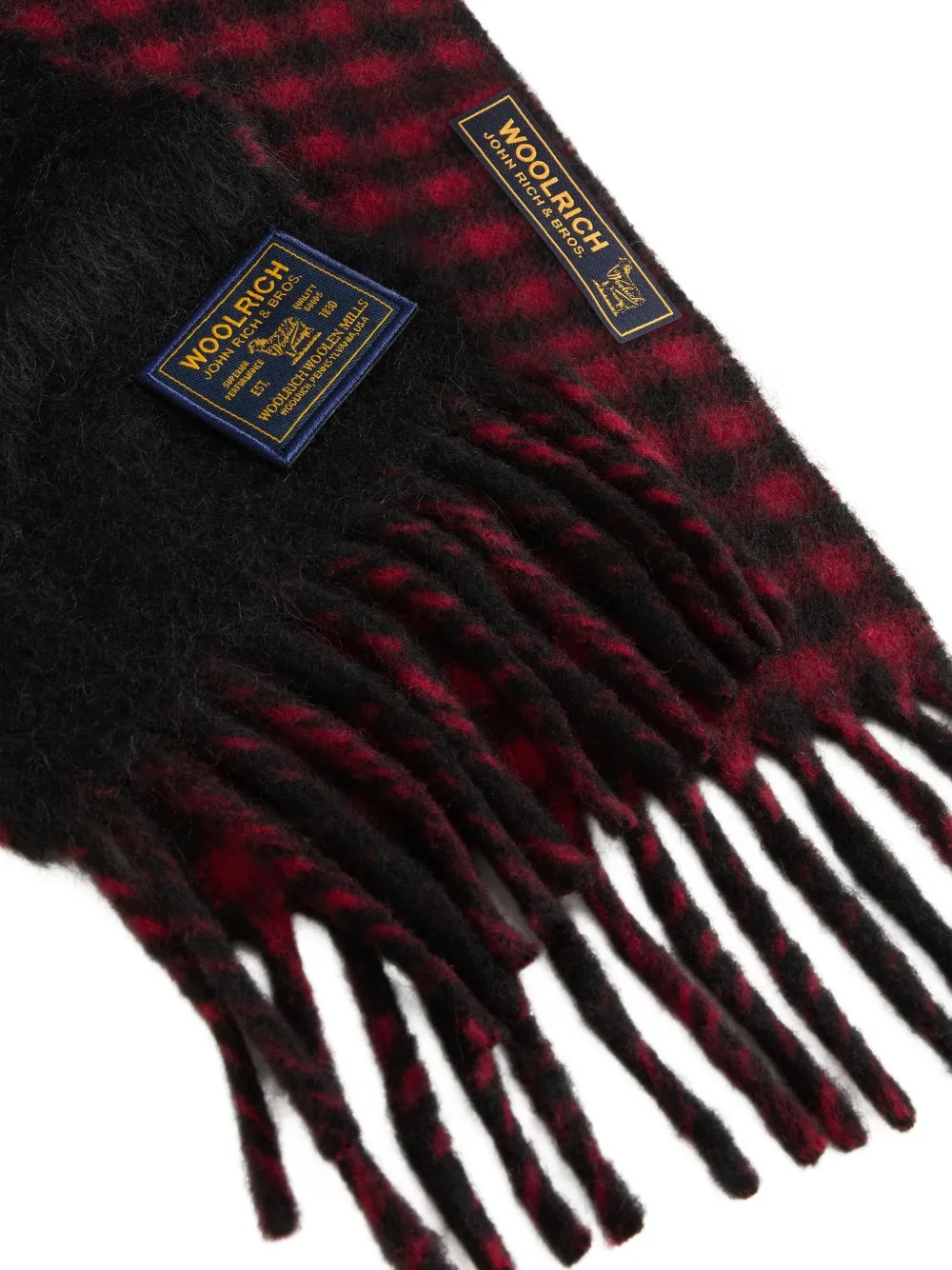 Woolrich Geruite sjaal Zwart