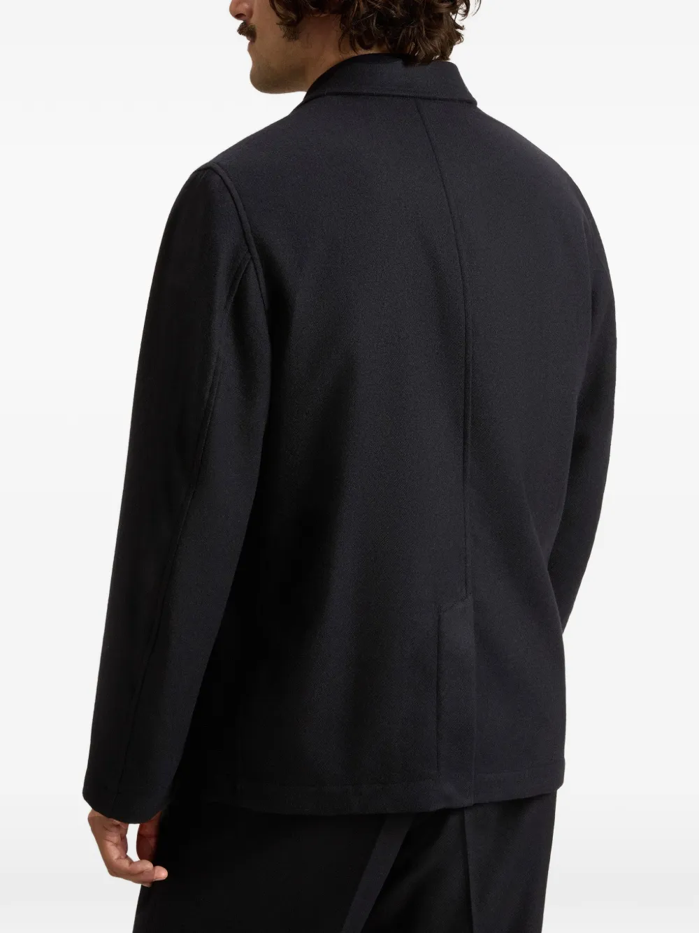 Woolrich wool-blend flannel blazer Blauw