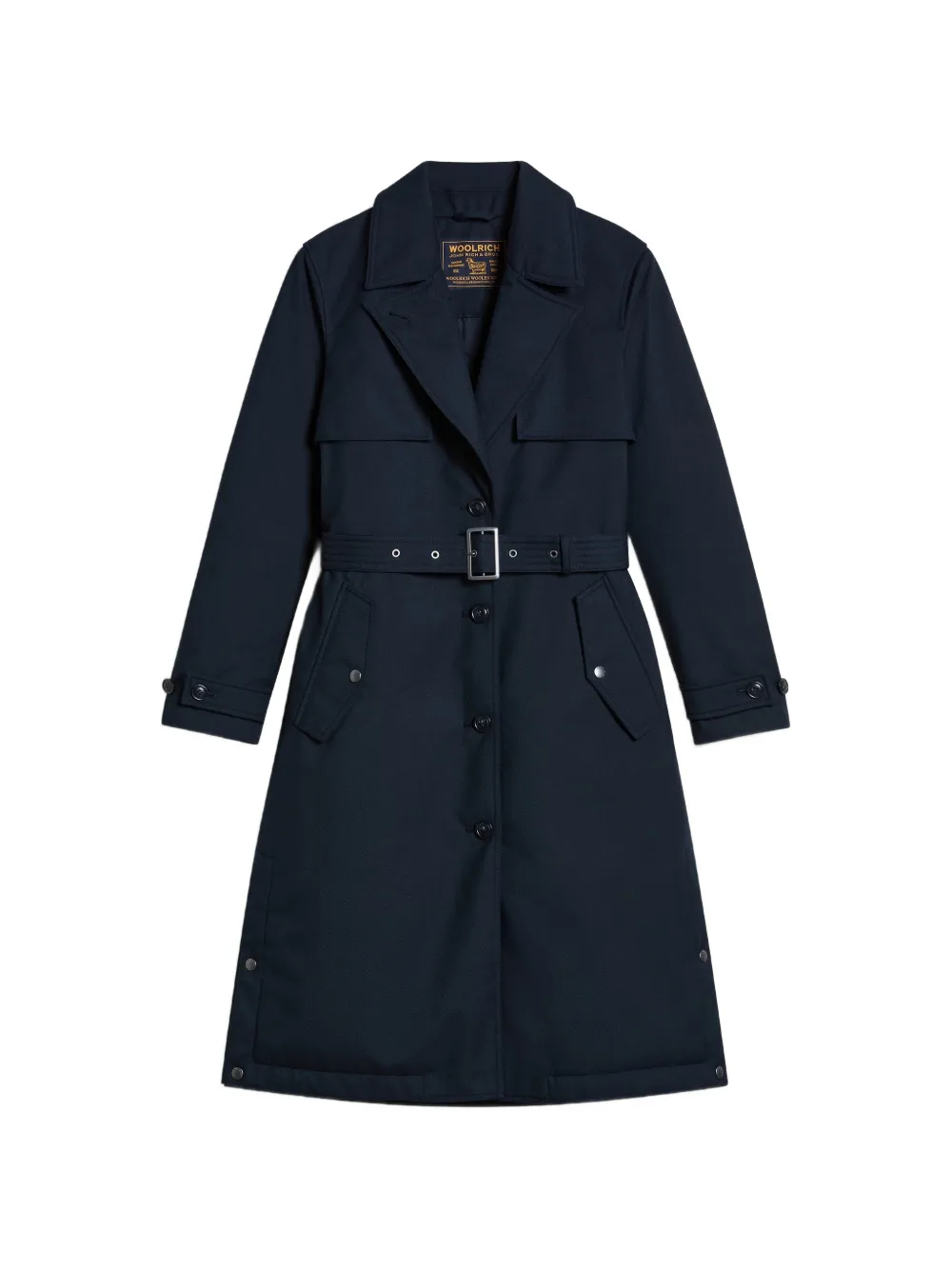 Woolrich belted button-fastening parka coat Blauw