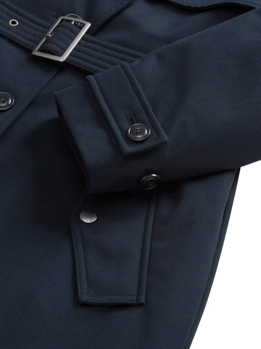 Woolrich belted button-fastening parka coat Blauw