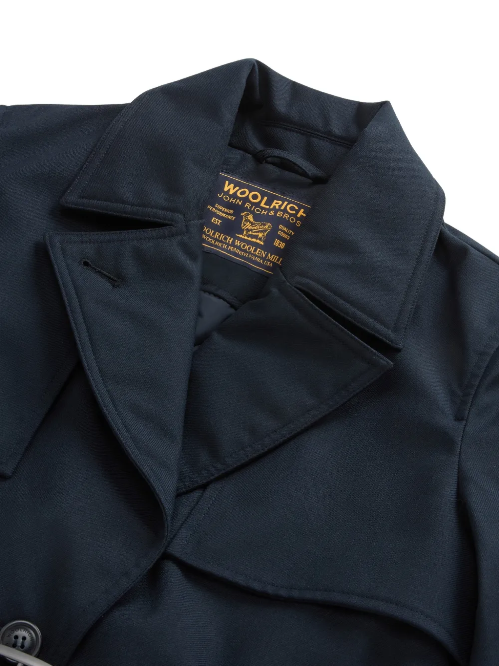 Woolrich belted button-fastening parka coat Blauw
