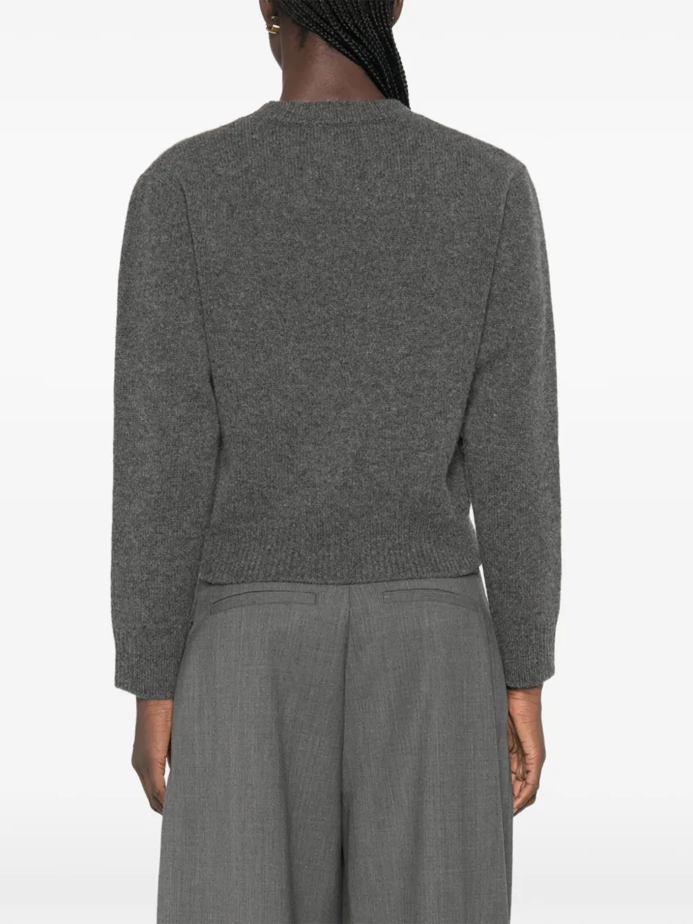 A.P.C. Trui met ronde hals en logo Grijs