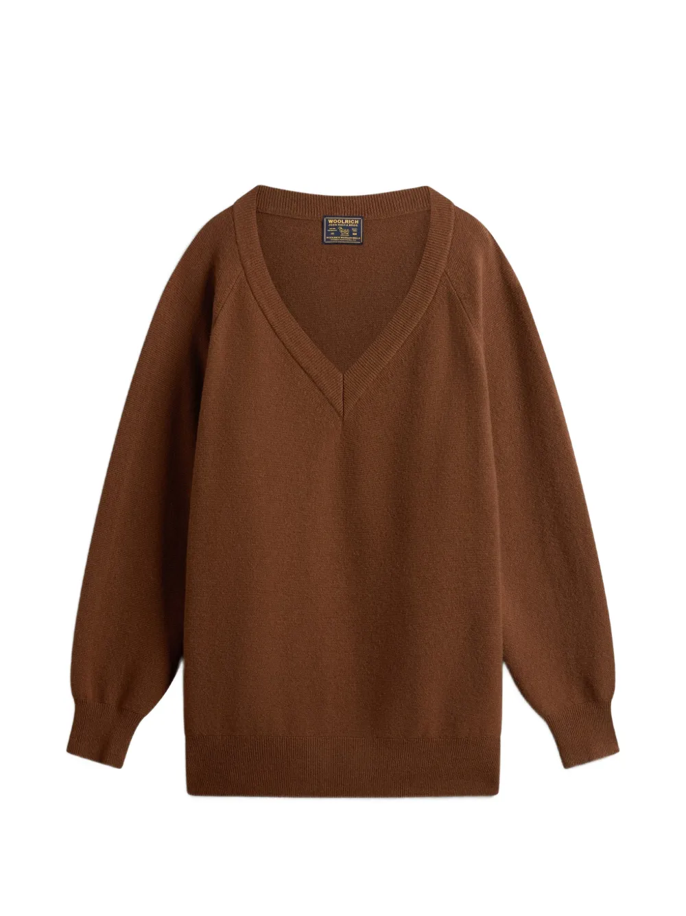 Woolrich V-neck raglan-sleeve sweater - Marrone