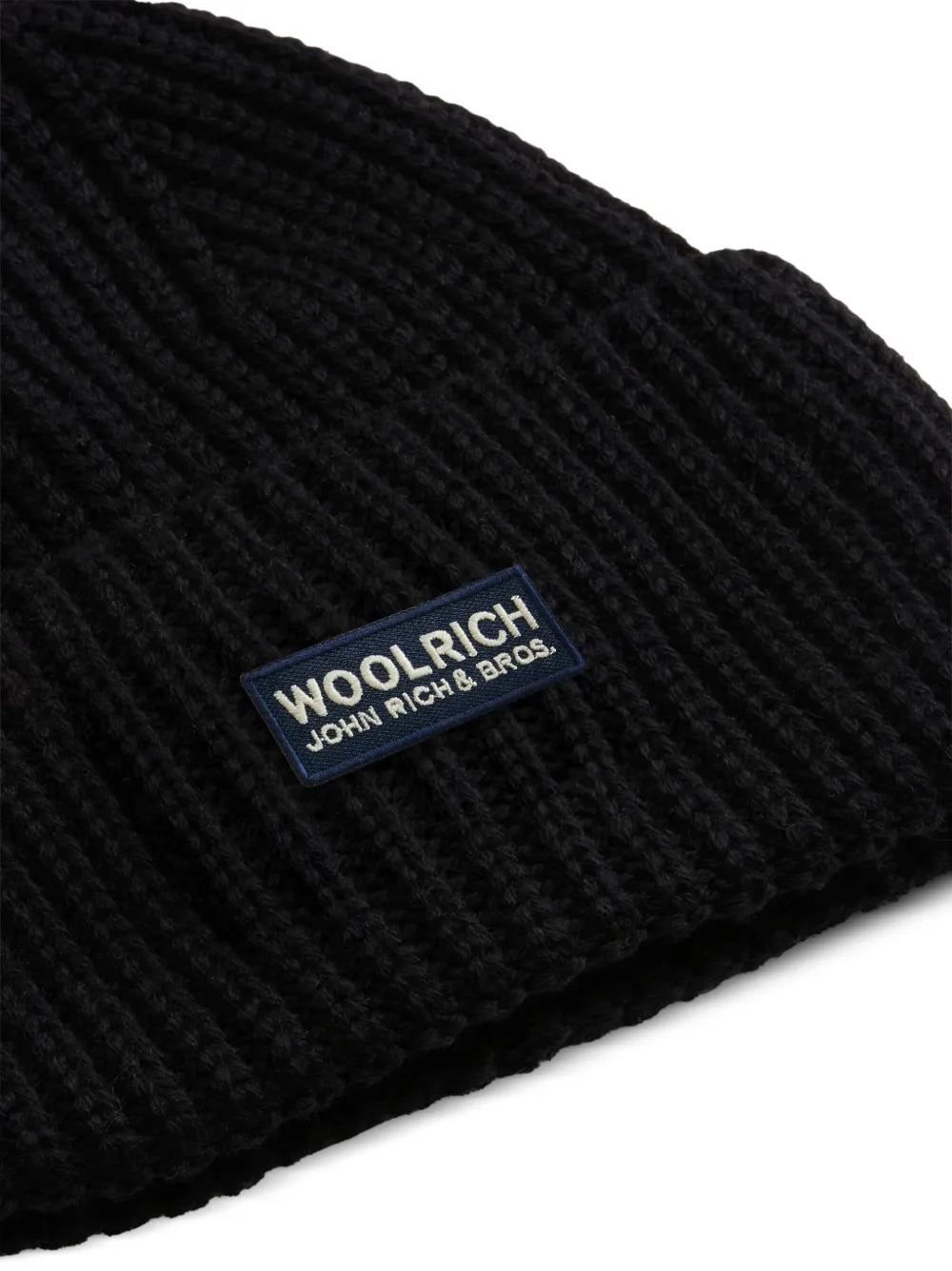Woolrich Ribgebreide muts Zwart