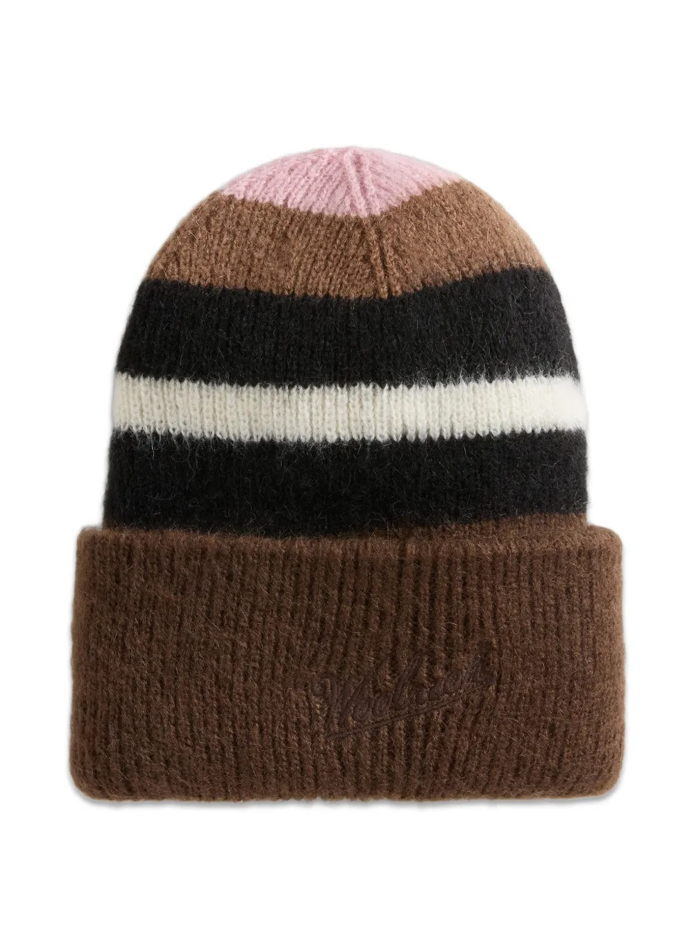 Woolrich Gestreepte muts Bruin