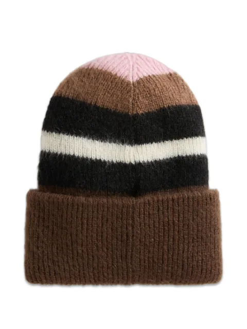 Woolrich striped-knit beanie hat