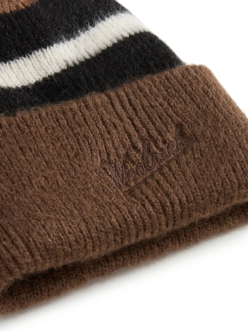Woolrich Gestreepte muts Bruin