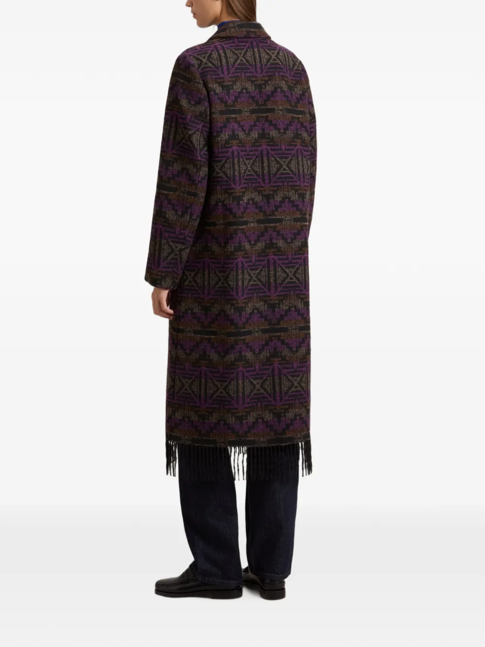 Woolrich Jas met franje en geometrisch patroon Paars