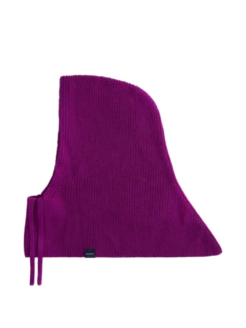 Woolrich pasamontañas tejido de canalé con cordones