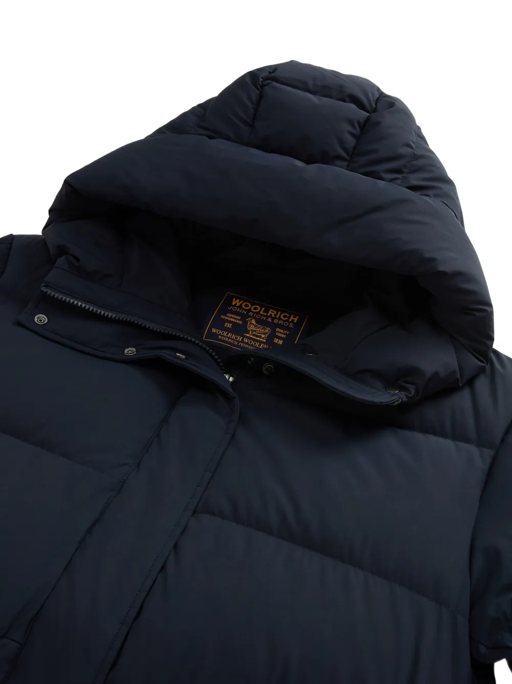 Woolrich Madison hooded quilted parka Blauw