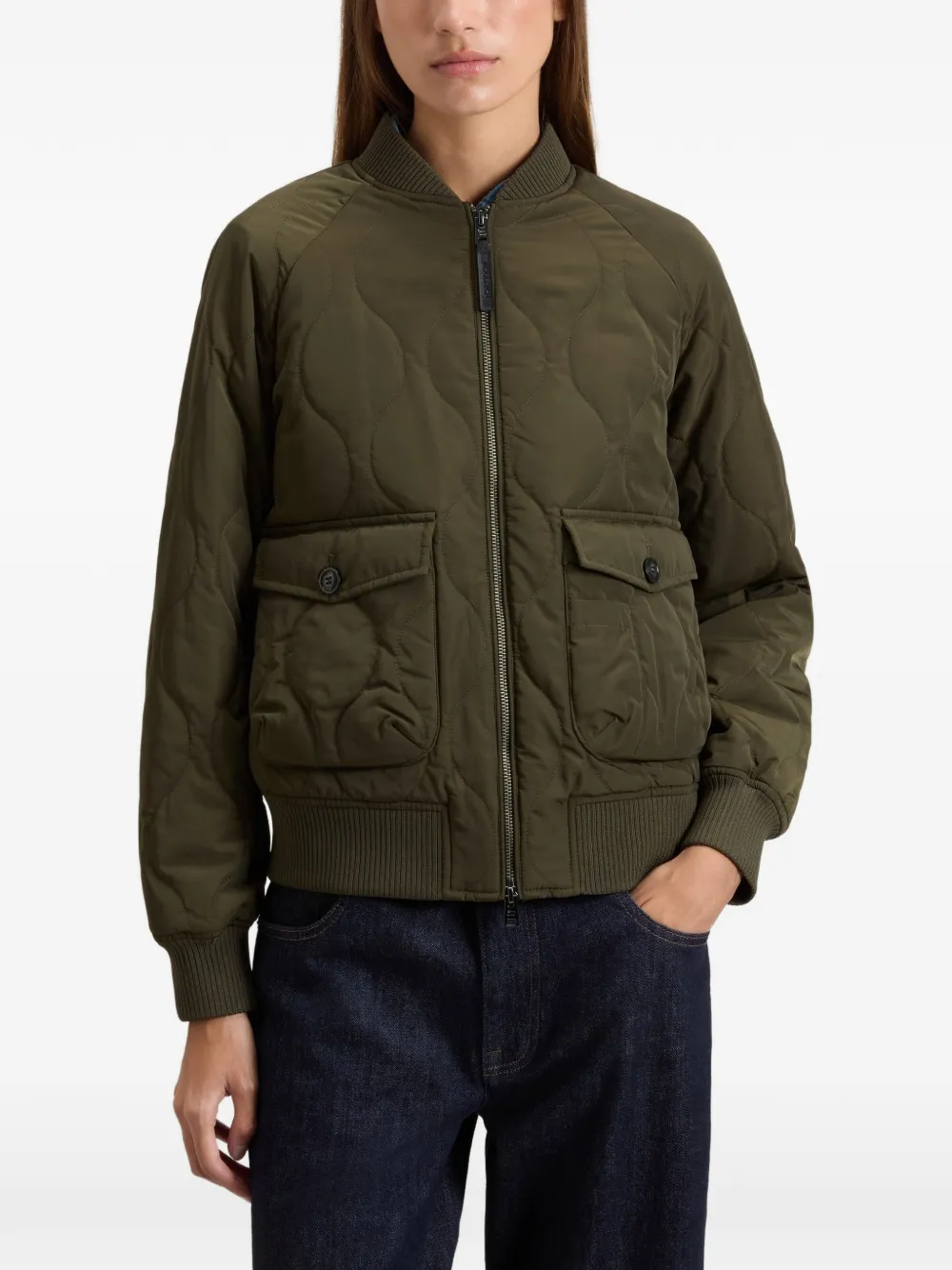 Woolrich Military bomberjack met gewatteerde afwerking Groen