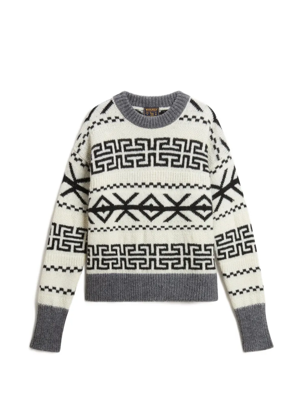 Woolrich Maglione girocollo Fair Isle - Bianco