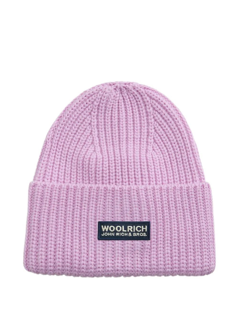 Woolrich bonnet côtelé à patch logo - Rose
