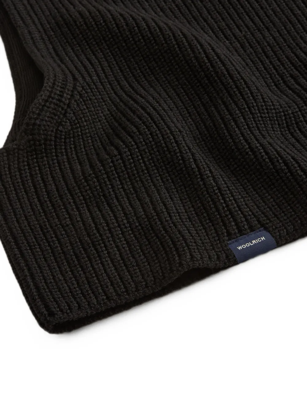 Woolrich ribbed-knit balaclava Zwart