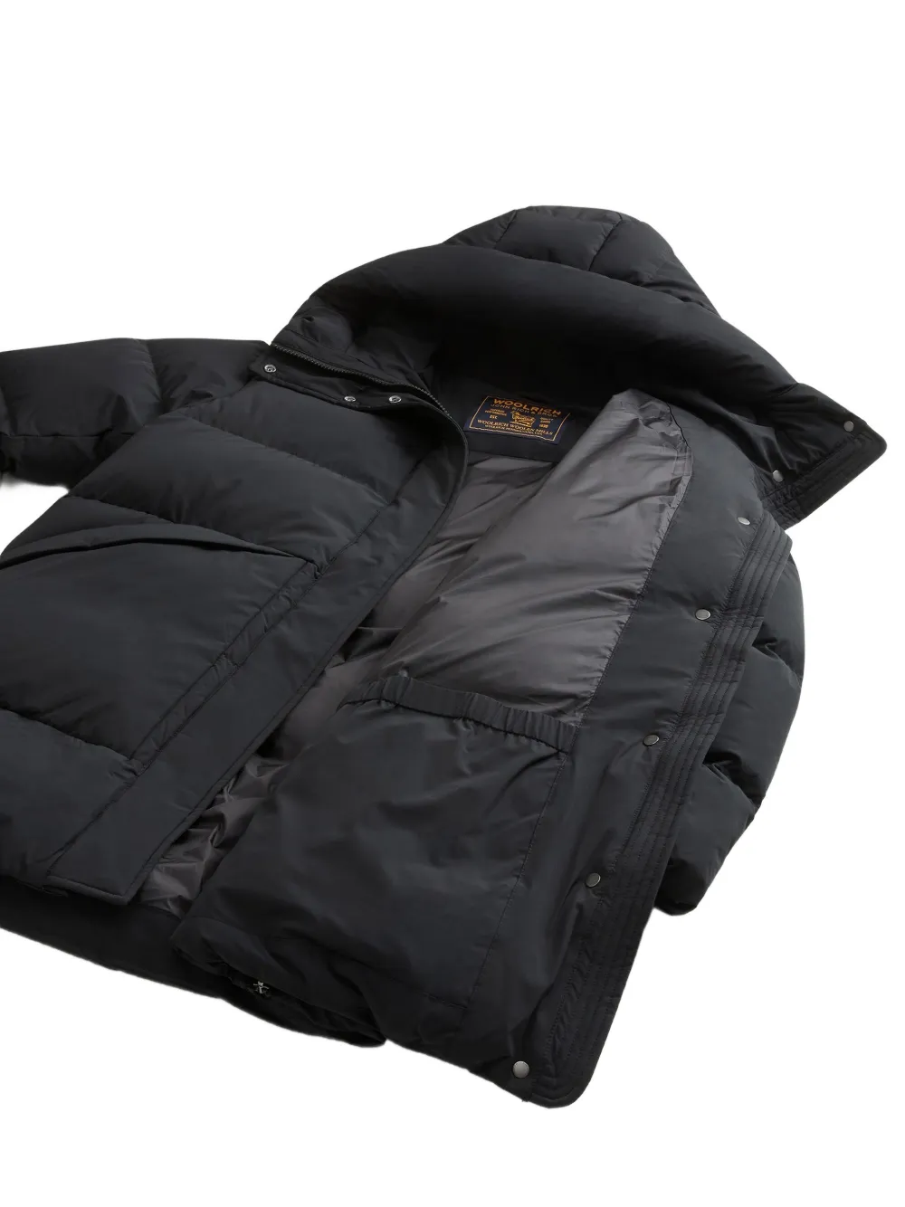 Woolrich Madison hooded quilted parka Zwart