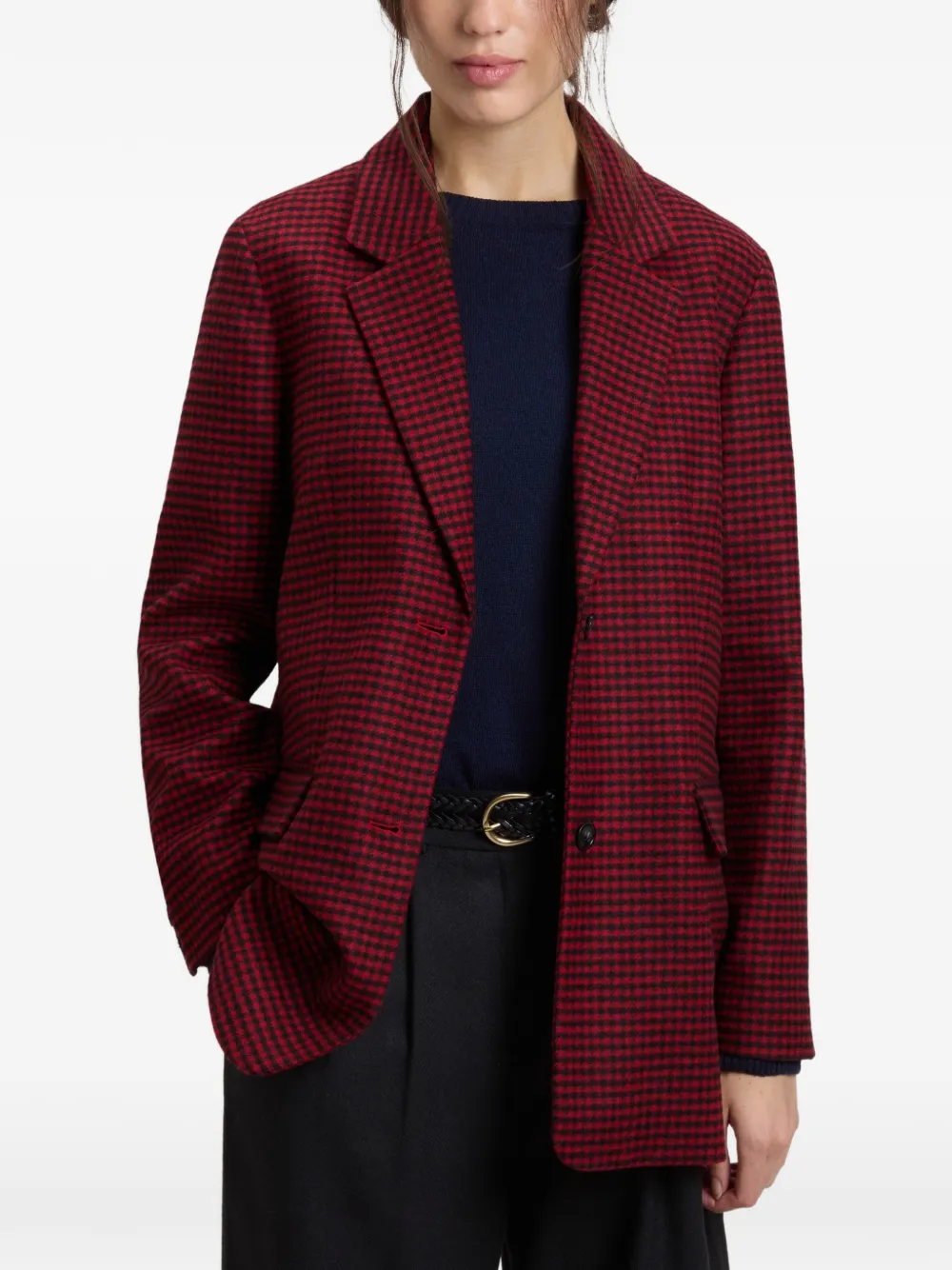 Woolrich Geruite blazer Rood