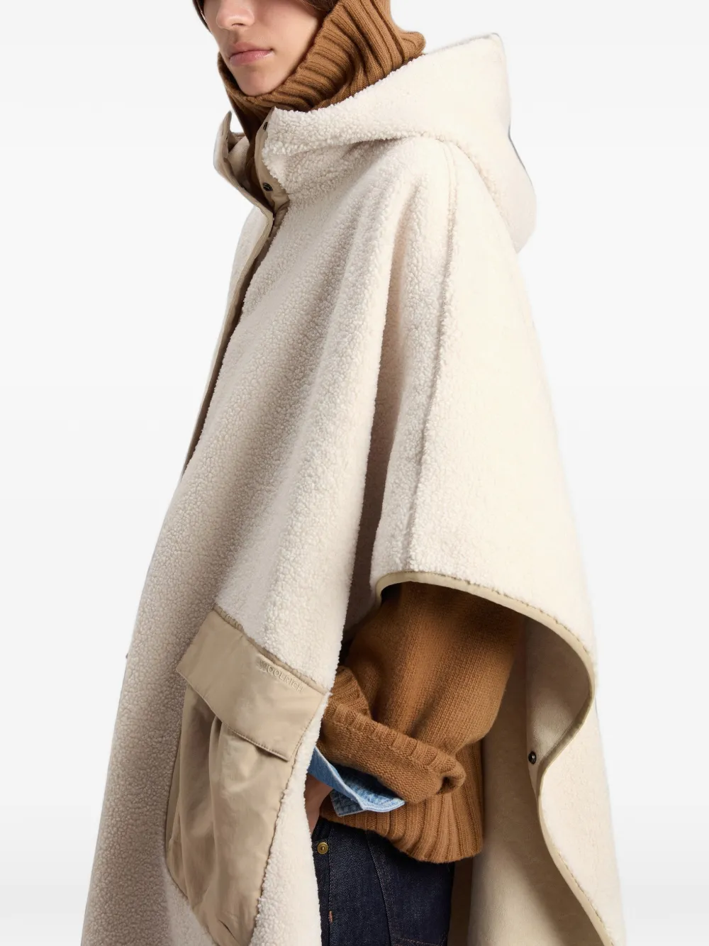 Woolrich hooded cape Beige