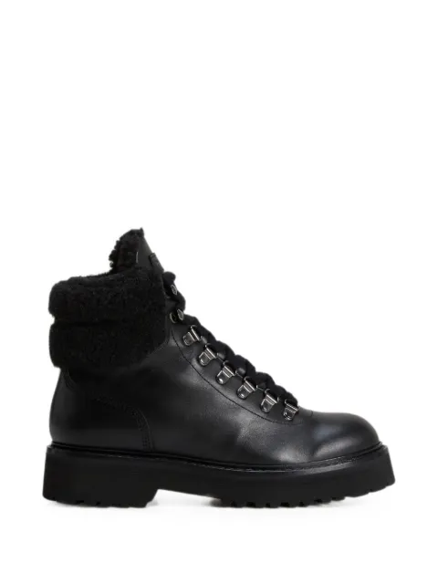 Woolrich botas de piel con ribete texturizado