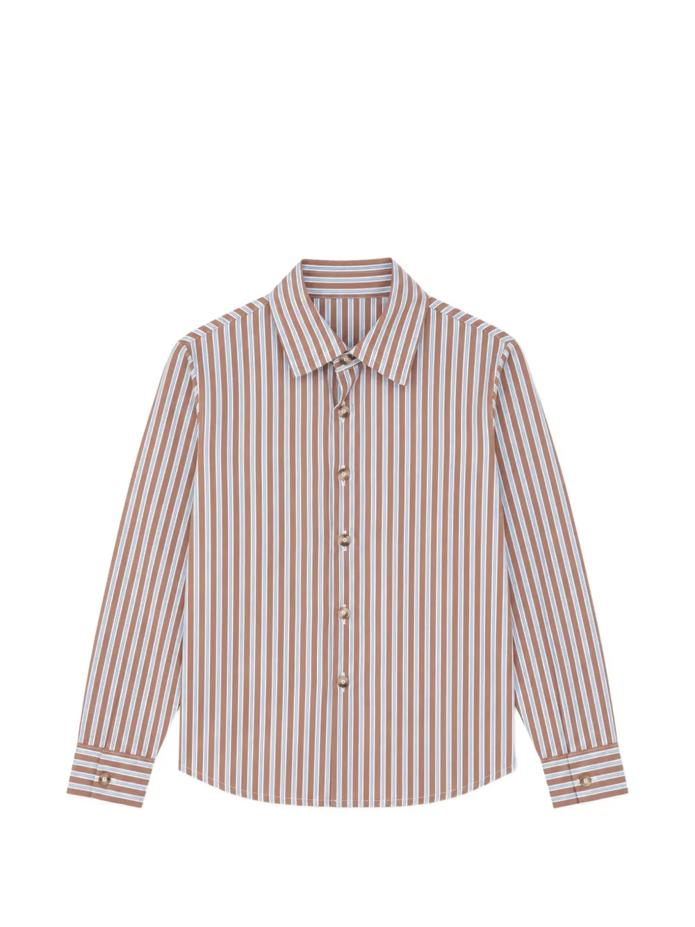 Miss Grant Kids vertical-stripe shirt - Braun