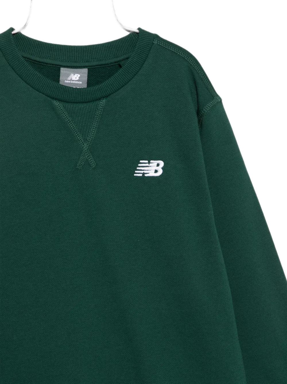 New Balance Kids Sweater met geborduurd logo Groen