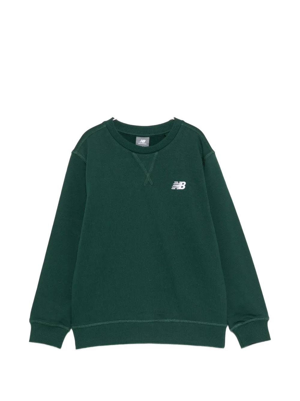 New Balance Kids logo-embroidered crew-neck sweater - Verde