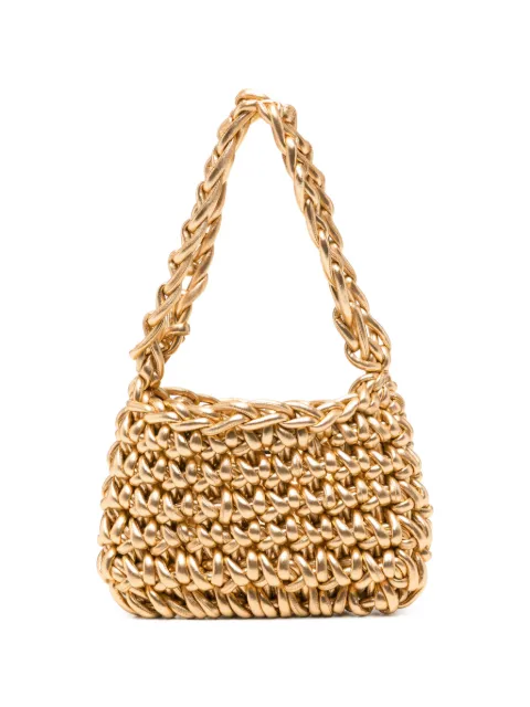 Maria Calderara bolso shopper con diseño tejido y correa de cadena