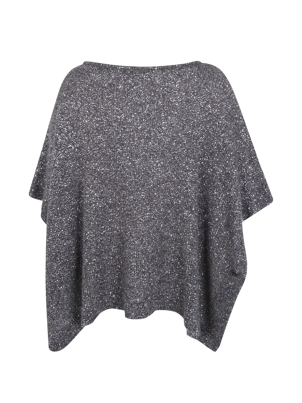 D.Exterior Poncho verfraaid met pailletten Grijs