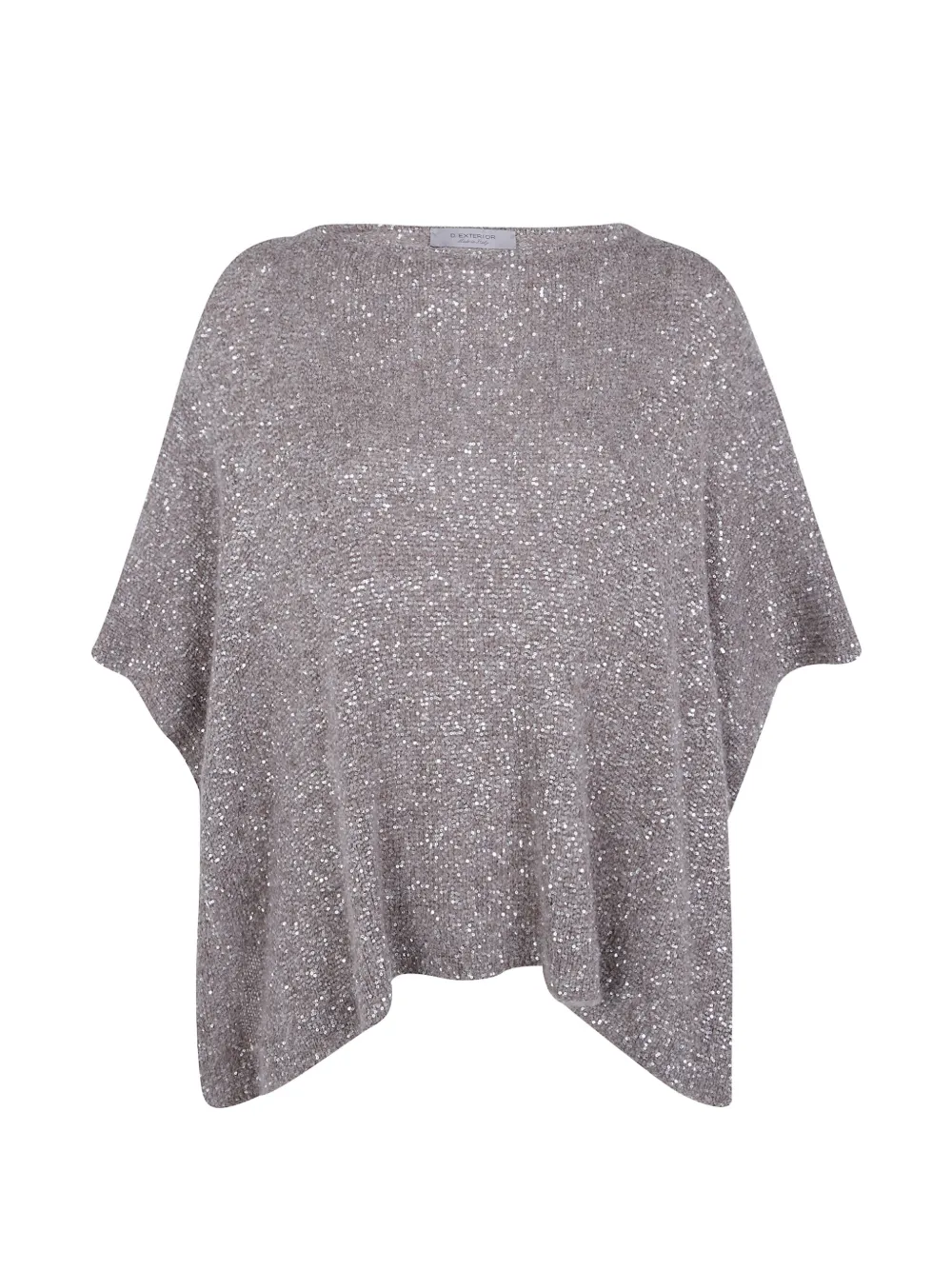 D.Exterior Top in maglia con paillettes - Grigio