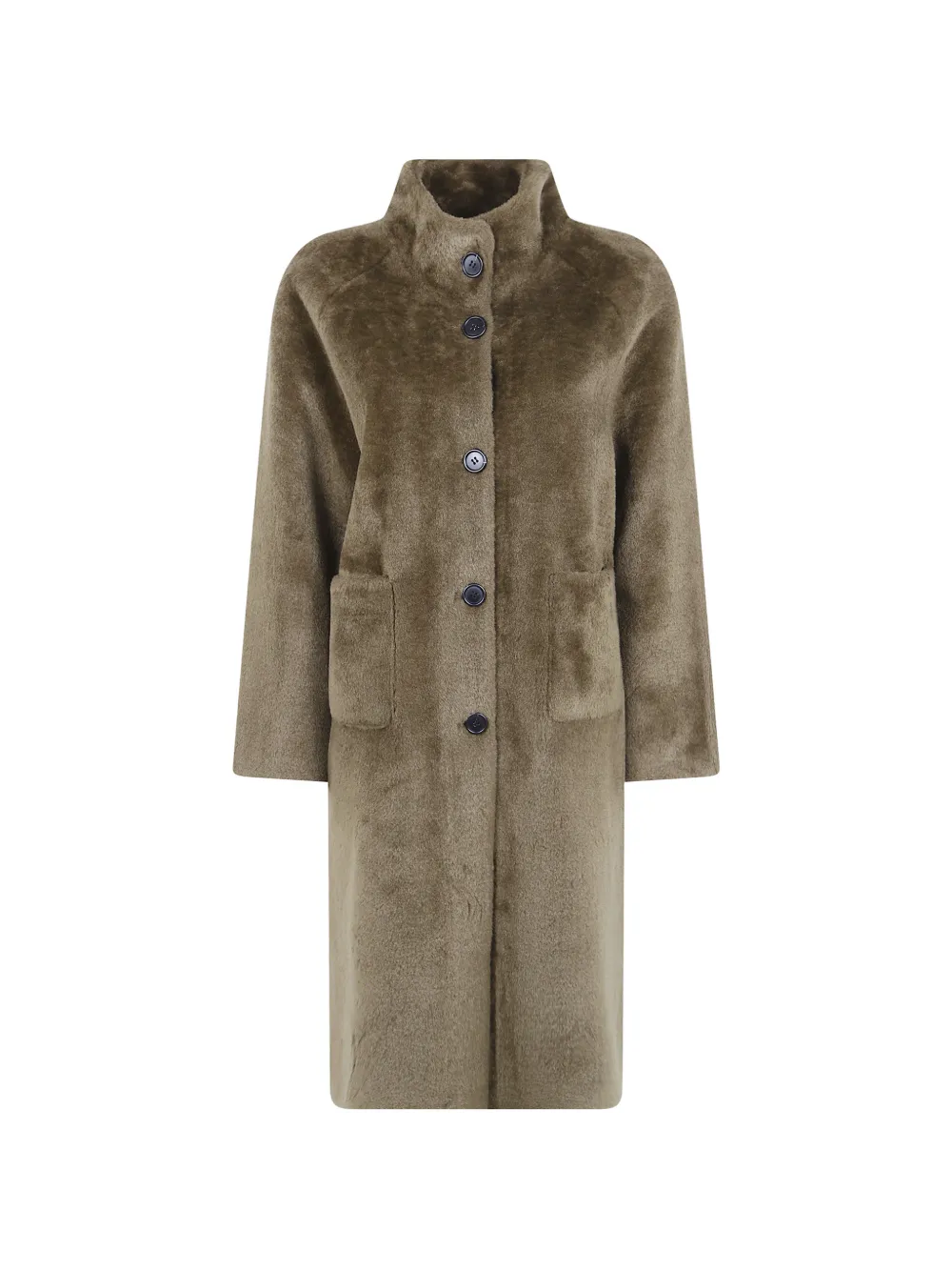 Betta Corradi faux-fur single-breasted coat