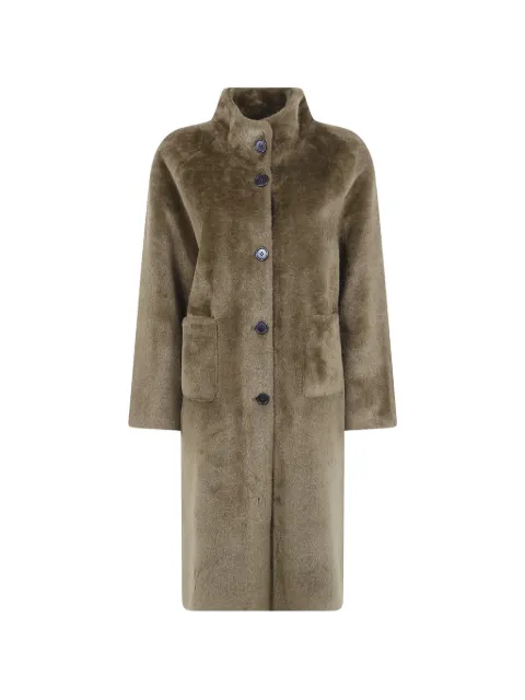 Betta Corradi faux-fur single-breasted coat