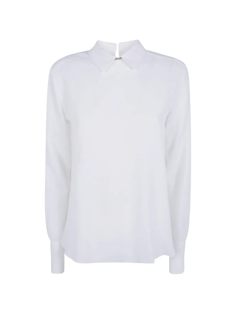 Antonelli rear-buttoned long-sleeve blouse - Bianco