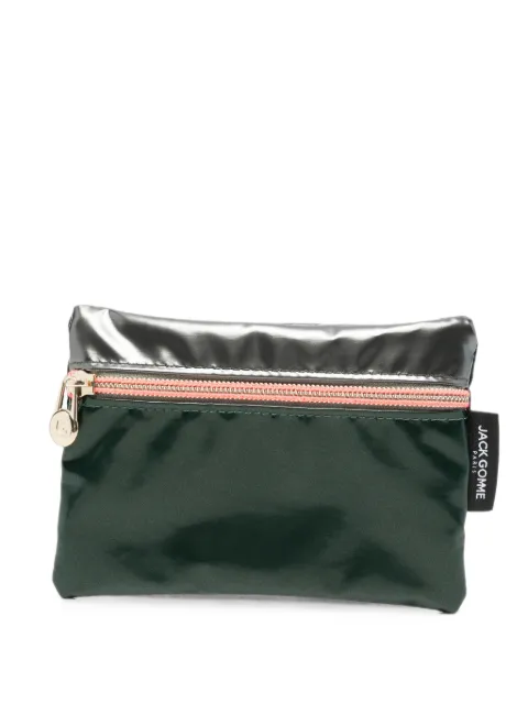 Jack Gomme patch zip-fastening clutch bag