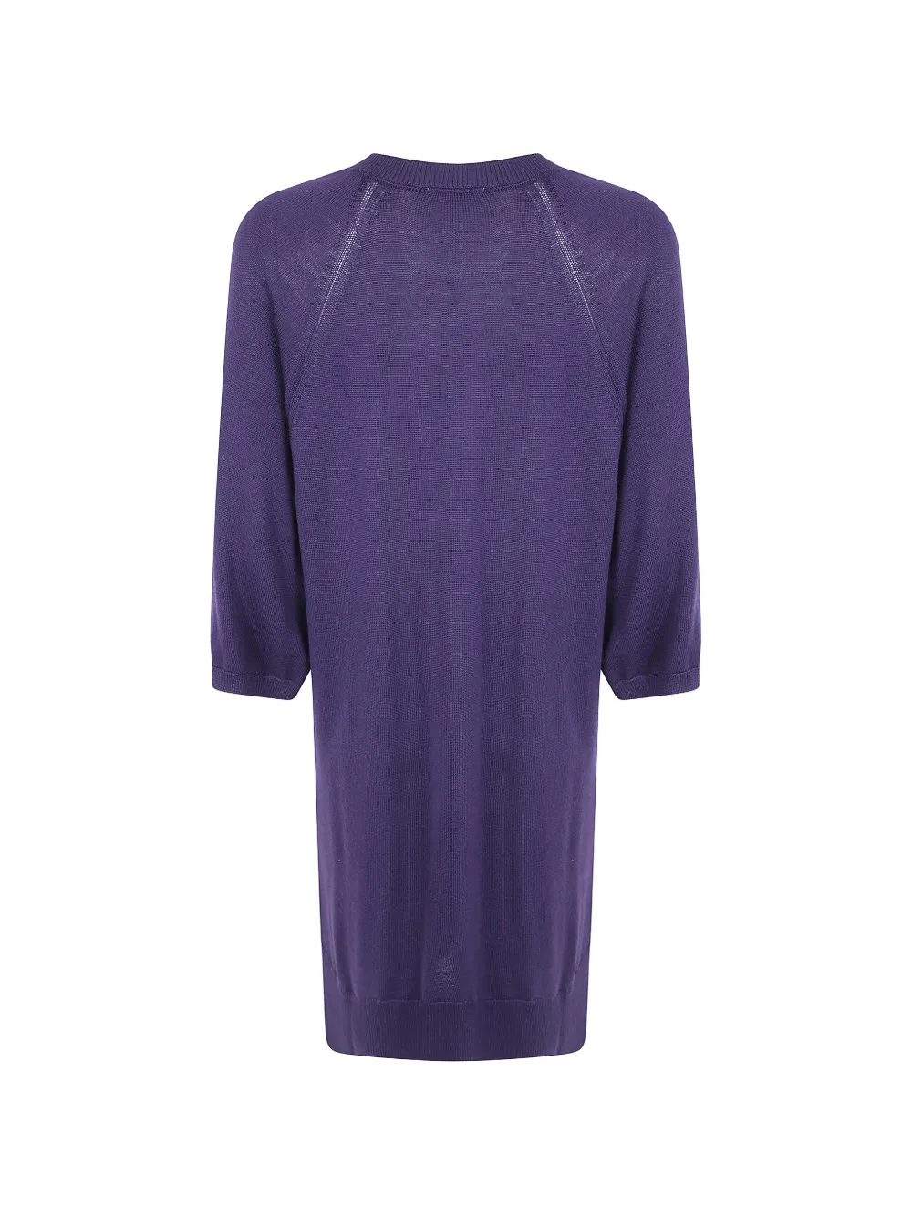 Liviana Conti Mini-jurk met raglan mouwen en V-hals Paars