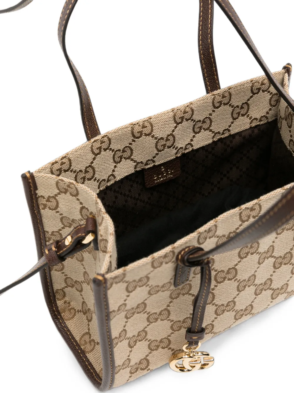 Gucci Kleine shopper met Double G-bedel Beige