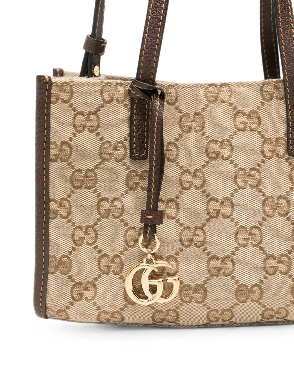 Gucci Kleine shopper met Double G-bedel Beige