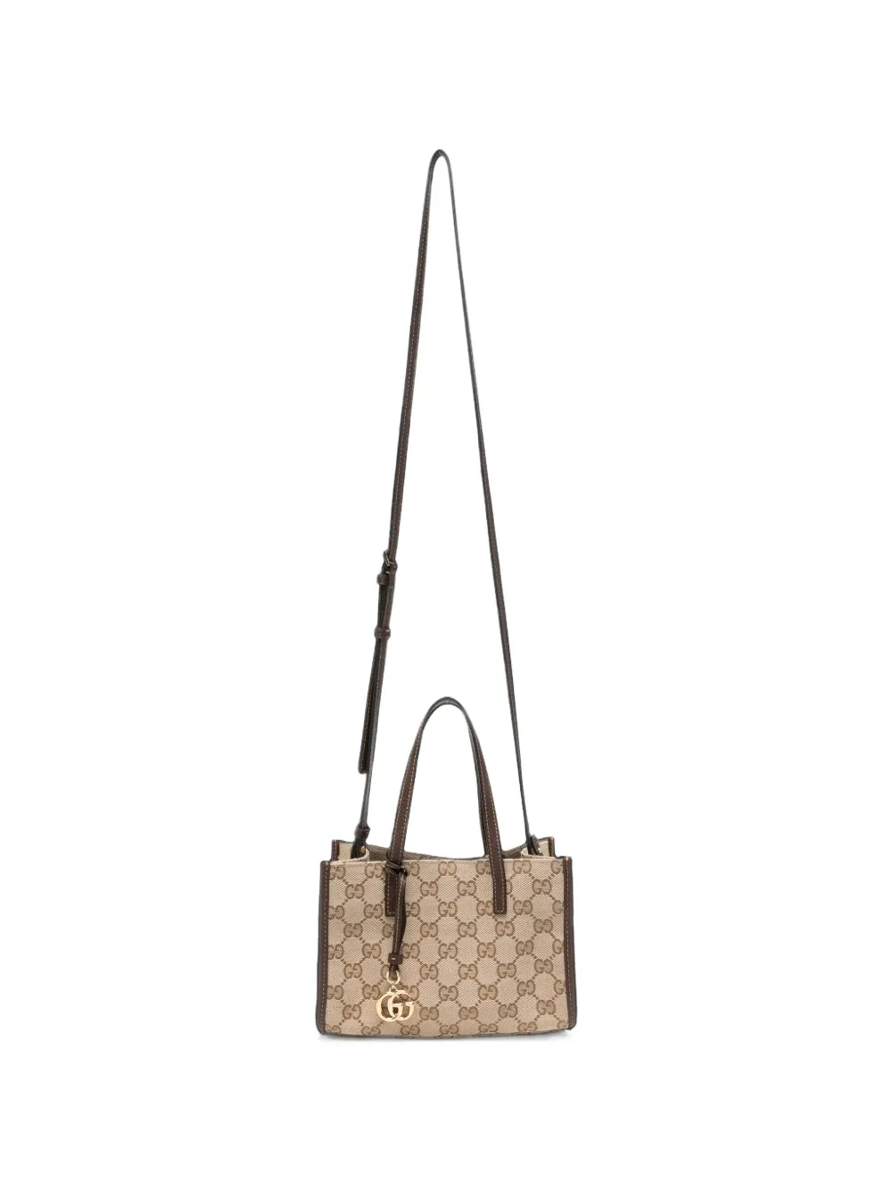 Gucci Kleine shopper met Double G-bedel Beige