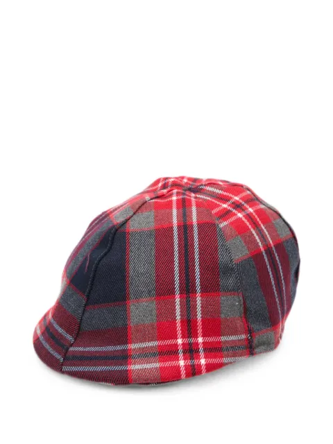 Colorichiari tartan-check flat cap
