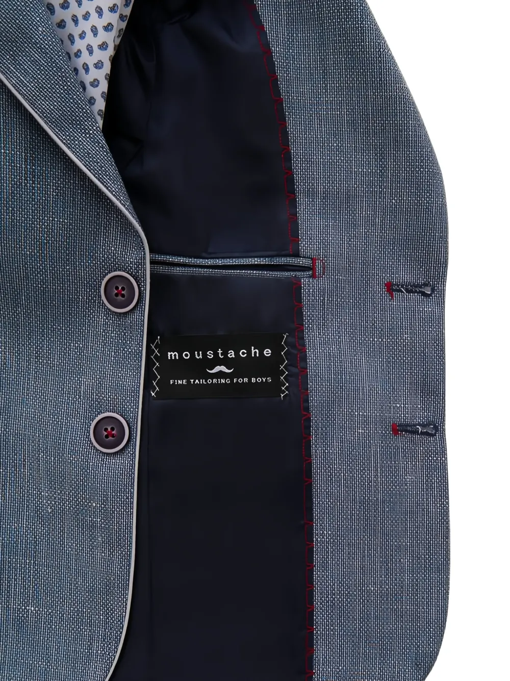 Moustache Blazer met enkele rij knopen Blauw