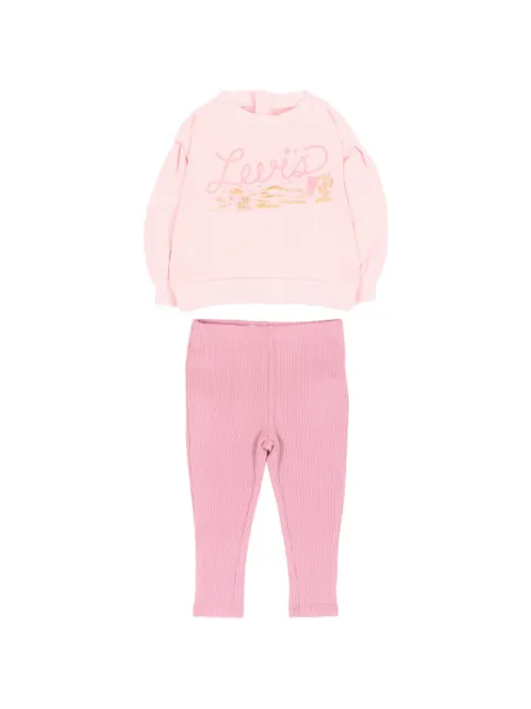 Levi's Kids logo-print ribbed pants and sweater set