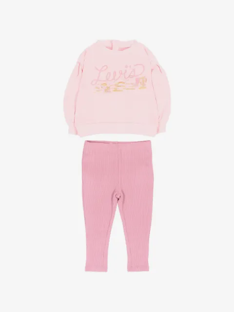 Levi's Kids logo-print ribbed pants and sweater set