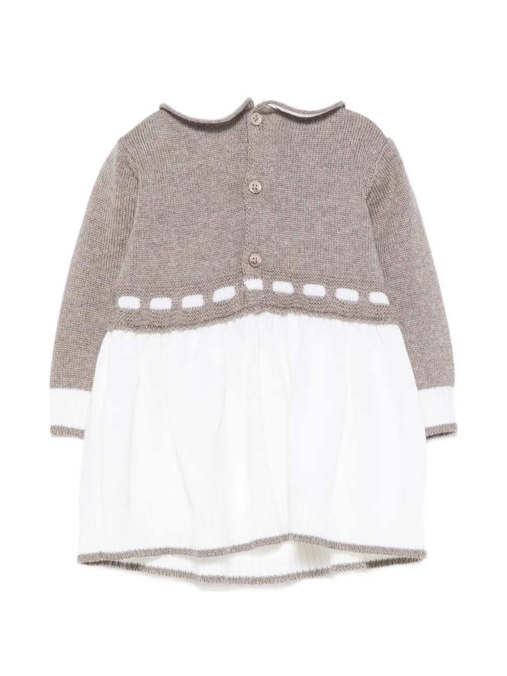 Colorichiari Jurk met bloemenpatch Grijs