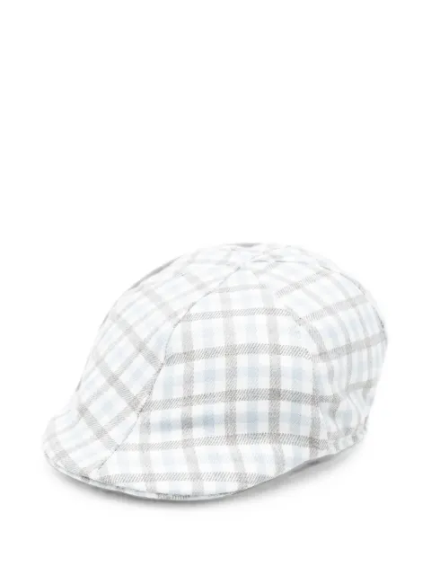 Colorichiari check-pattern flat cap