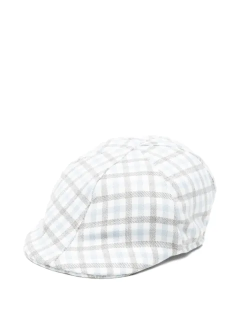 Colorichiari check-pattern flat cap