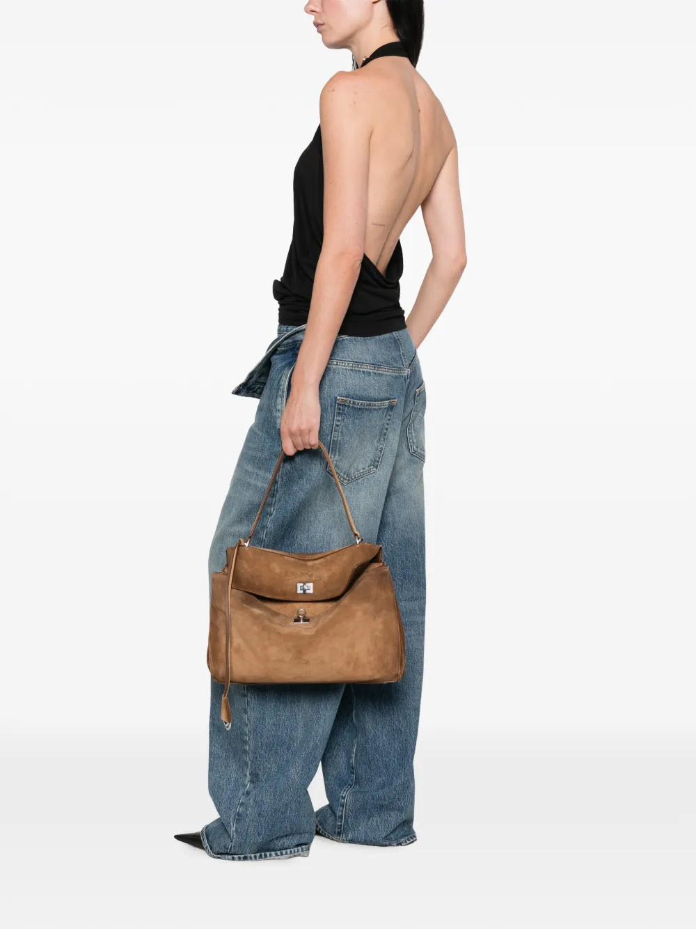 Balenciaga Medium Rodeo handtas Bruin
