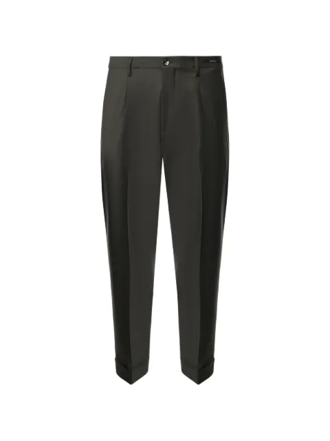 michael coal pleated turn-up trousers