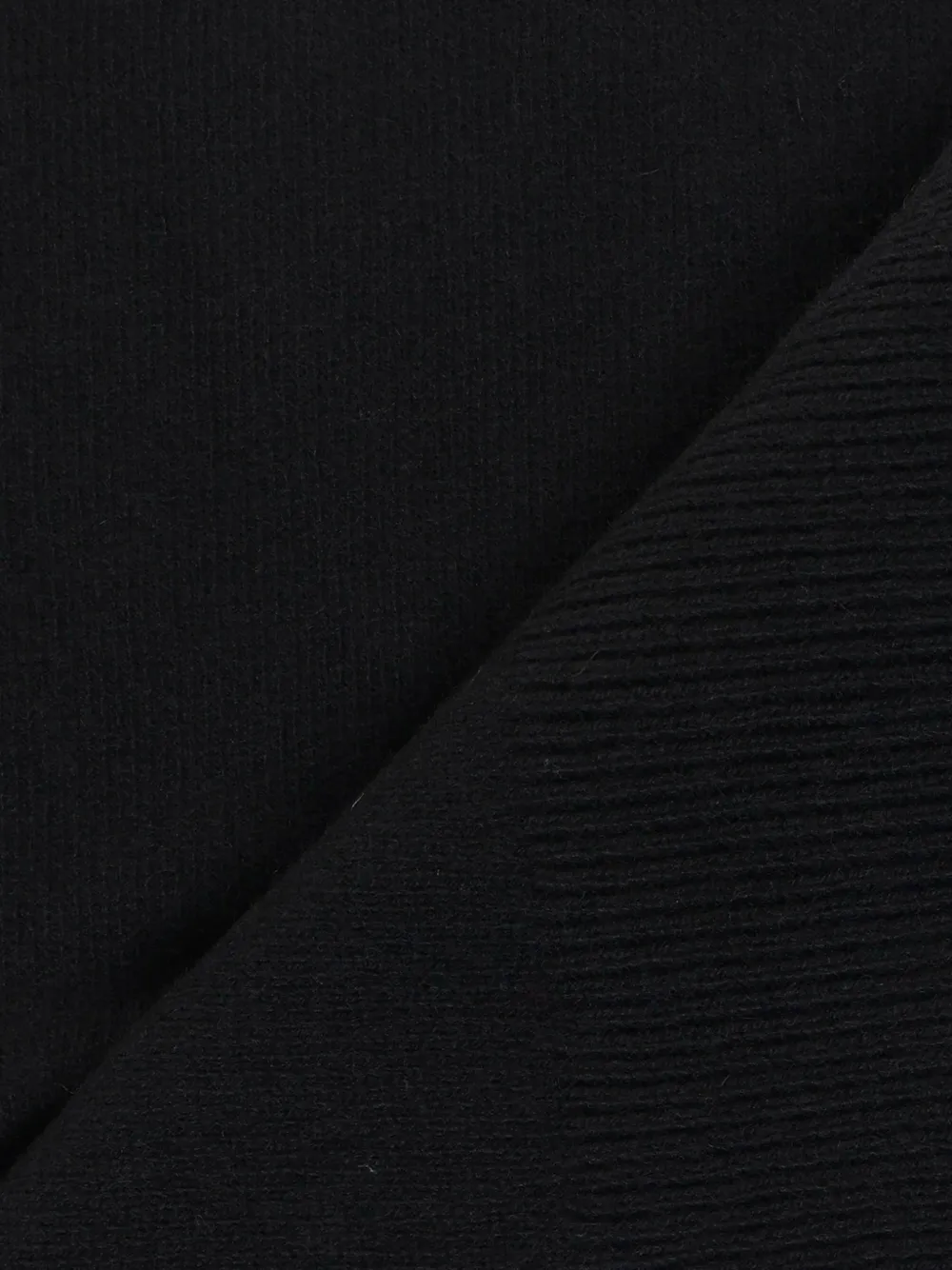 DONDUP Geribbelde sjaal met logopatch Zwart
