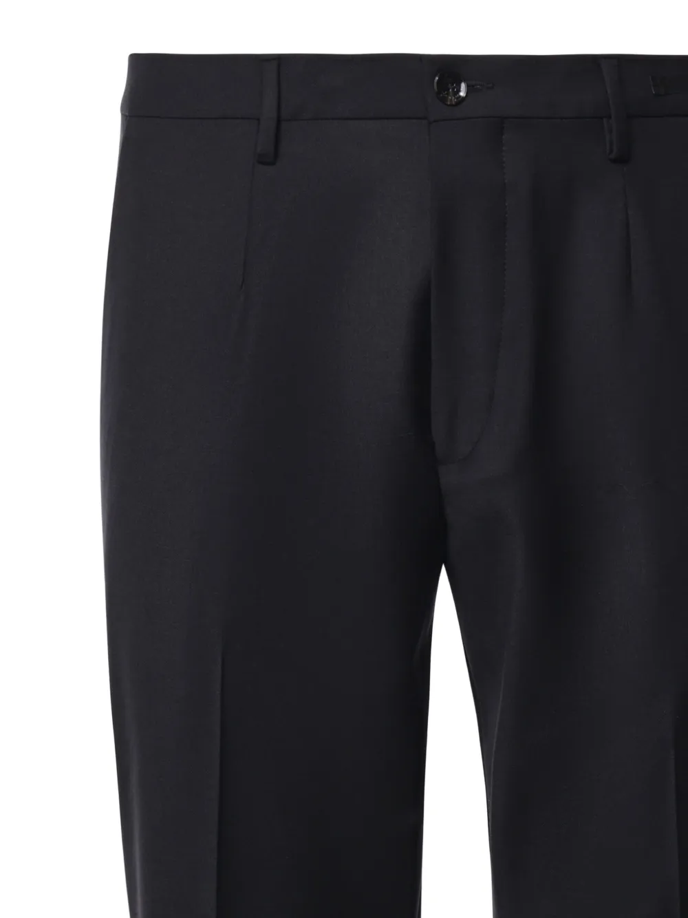michael coal Geplooide broek met omgeslagen pijpen Zwart